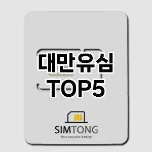대만유심 필수템! 이번 시즌을 위한 베스트 Top 5 대만유심 추천!