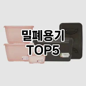밀폐용기 필수템! 이번 시즌을 위한 베스트 Top 5 밀폐용기 추천!