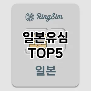 일본유심 필수템! 이번 시즌을 위한 베스트 Top 5 일본유심 추천!