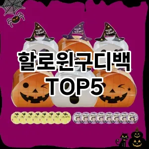 할로윈구디백 필수템! 이번 시즌을 위한 베스트 Top 5 할로윈구디백 추천!