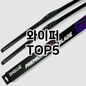 트렌디한 아이템! 와이퍼 BEST 5 추천